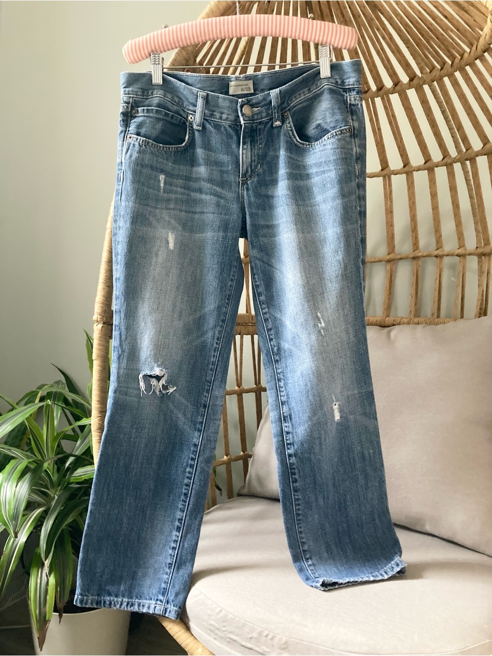 Gap 2011 Distressed Ankle Crop Jeans 8/29 Y2K Low Rise Revival